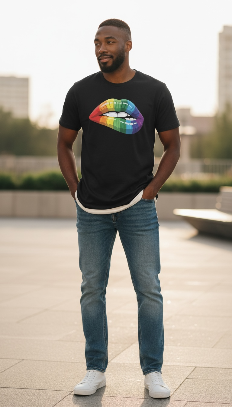 Pride Rainbow Lips T-Shirt (Unisex)