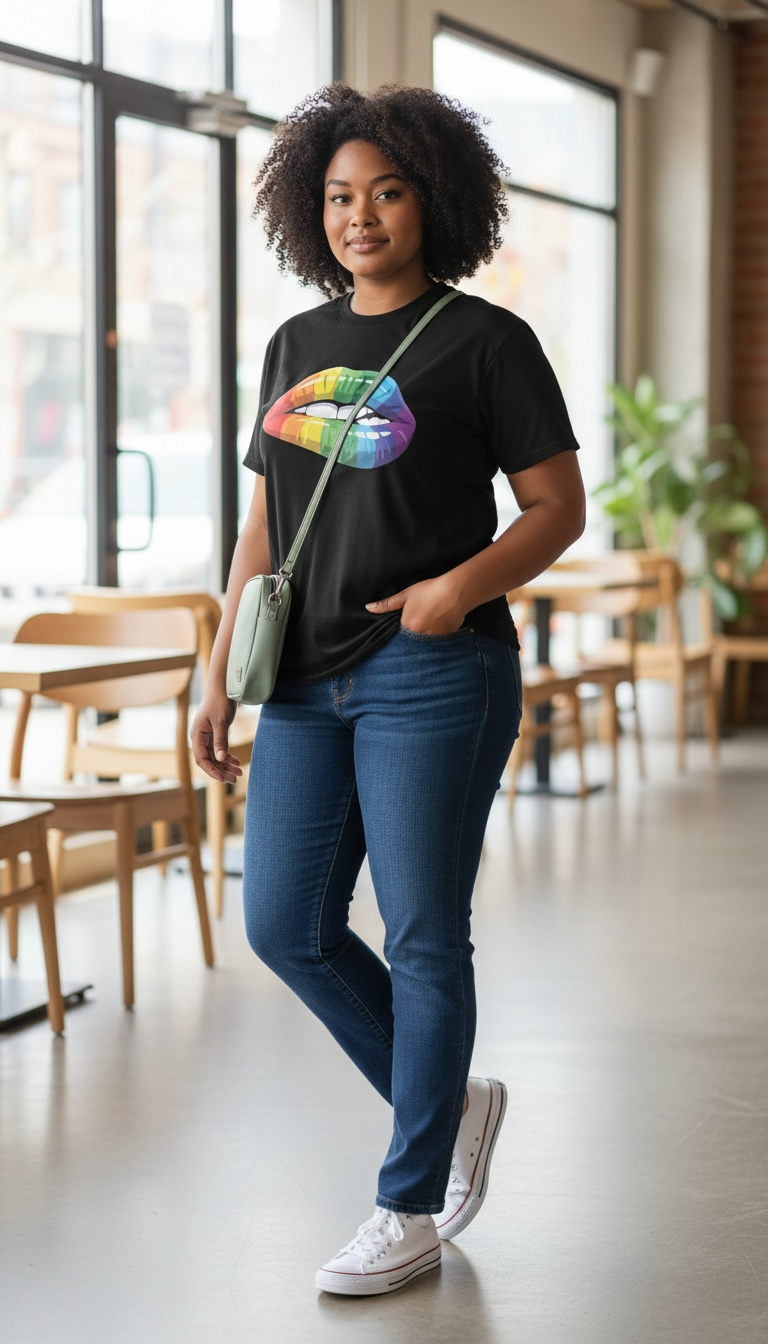 Pride Rainbow Lips T-Shirt (Unisex)