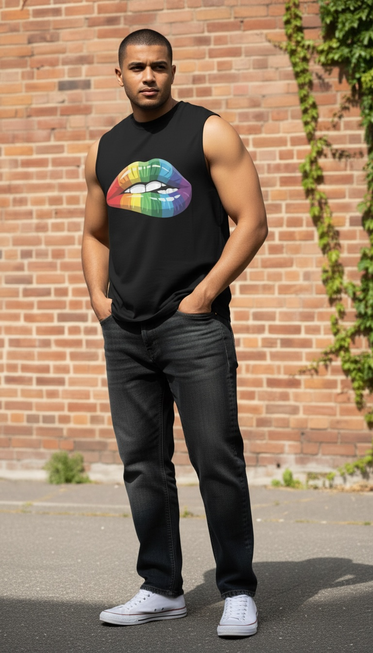 Pride  Rainbow Muscle Shirt (Unisex)