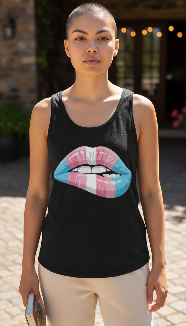 Pride Trans Lips Tank Top  (Unisex)