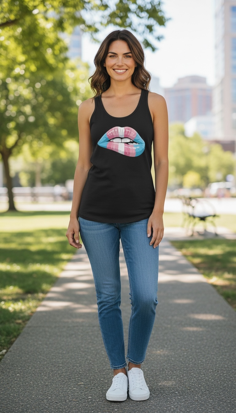 Pride Trans Lips Tank Top  (Unisex)