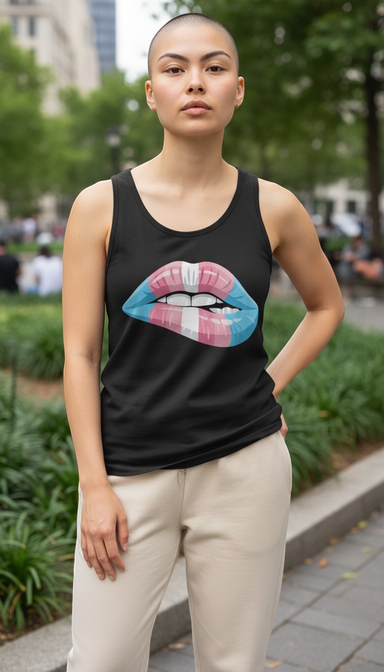 Pride Trans Lips Tank Top  (Unisex)
