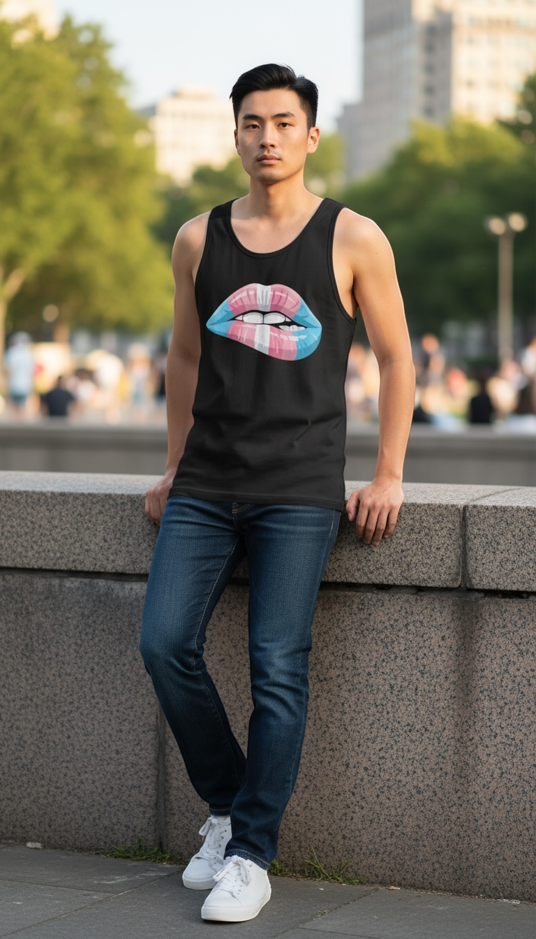 Pride Trans Lips Tank Top  (Unisex)