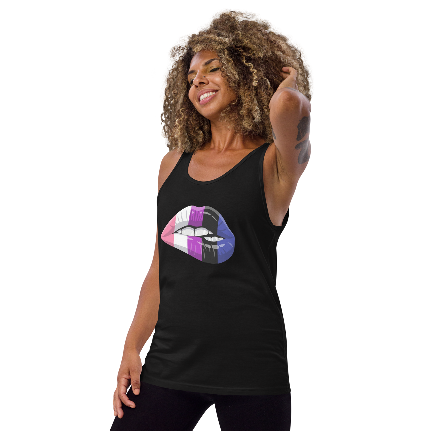 Pride Gender Fluid Lips Tank Top  (Unisex)