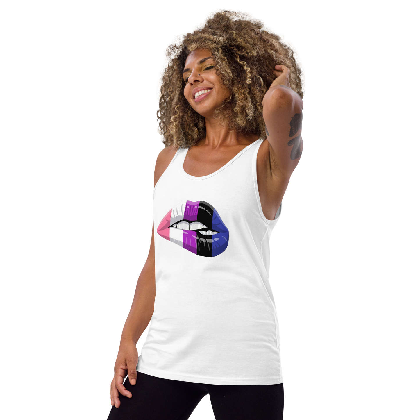 Pride Gender Fluid Lips Tank Top  (Unisex)